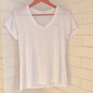 Under Armour V-Neck Shirt Sheer White